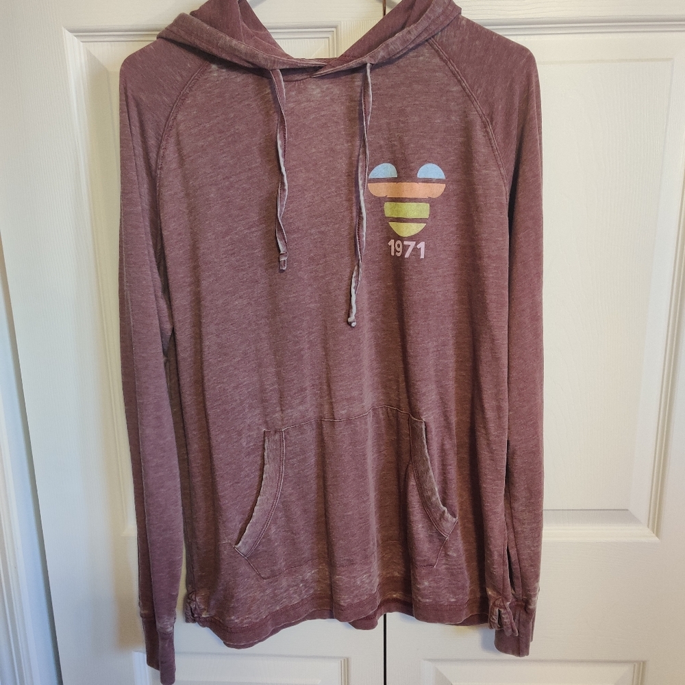 Walt Disney World Women's M Sweatshirt Hoodie Long Sleeve burnt purple - Picture 1 of 7
